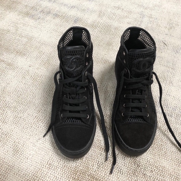 CHANEL mesh high top sneaker NEW - Picture 4 of 7